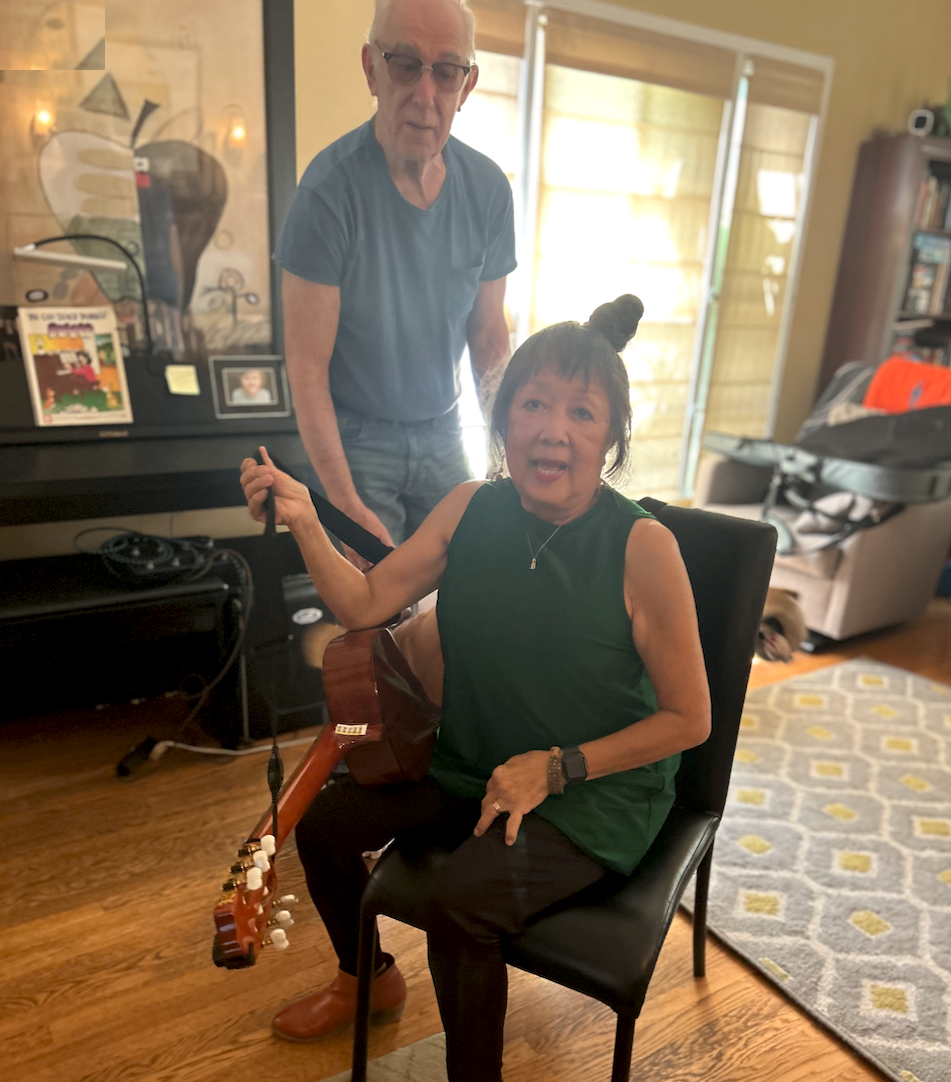 Senior guitar students Fred and Jocelyn at Matt Rosenfeld's Atwater Village studio
